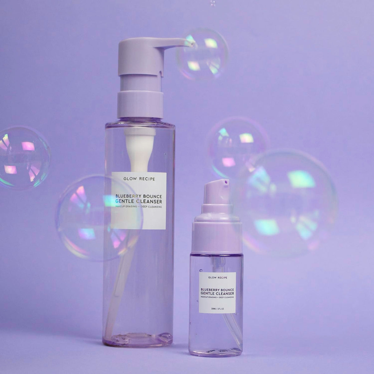 Glow Recipe travel-size tube in a toiletry kit illustrating portability benefit