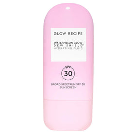 Glow Recipe front packaging showing compact 15ml sunscreen for travel