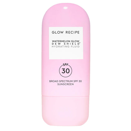Glow Recipe front packaging showing compact 15ml sunscreen for travel