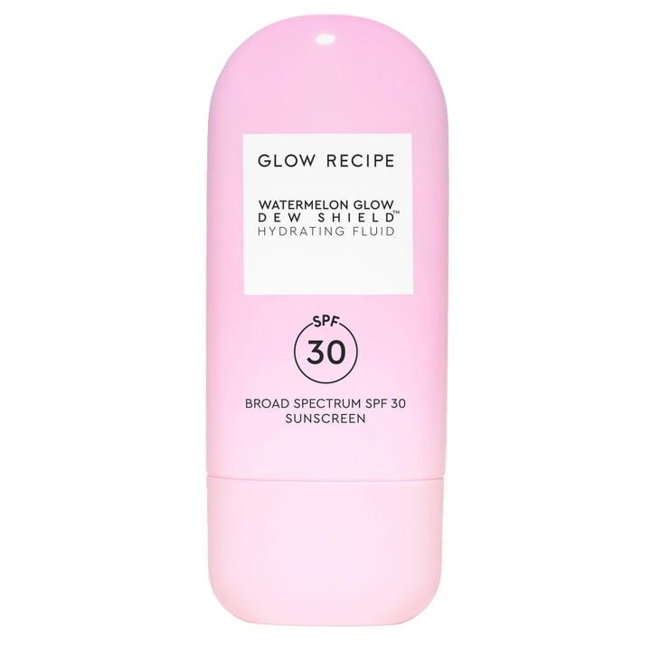 Glow Recipe front packaging showing compact 15ml sunscreen for travel