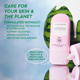 Glow Recipe ingredient label highlighting niacinamide and watermelon seed oil benefits