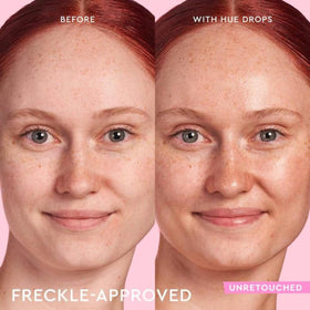 Glow Recipe Hue Drops on a bathroom vanity lifestyle shot for everyday glow ritual