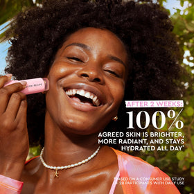 Glow Recipe ingredients label closeup highlighting niacinamide and hyaluronic acid