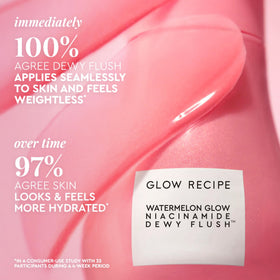 Glow Recipe tinted serum on lips for matching rosy flush