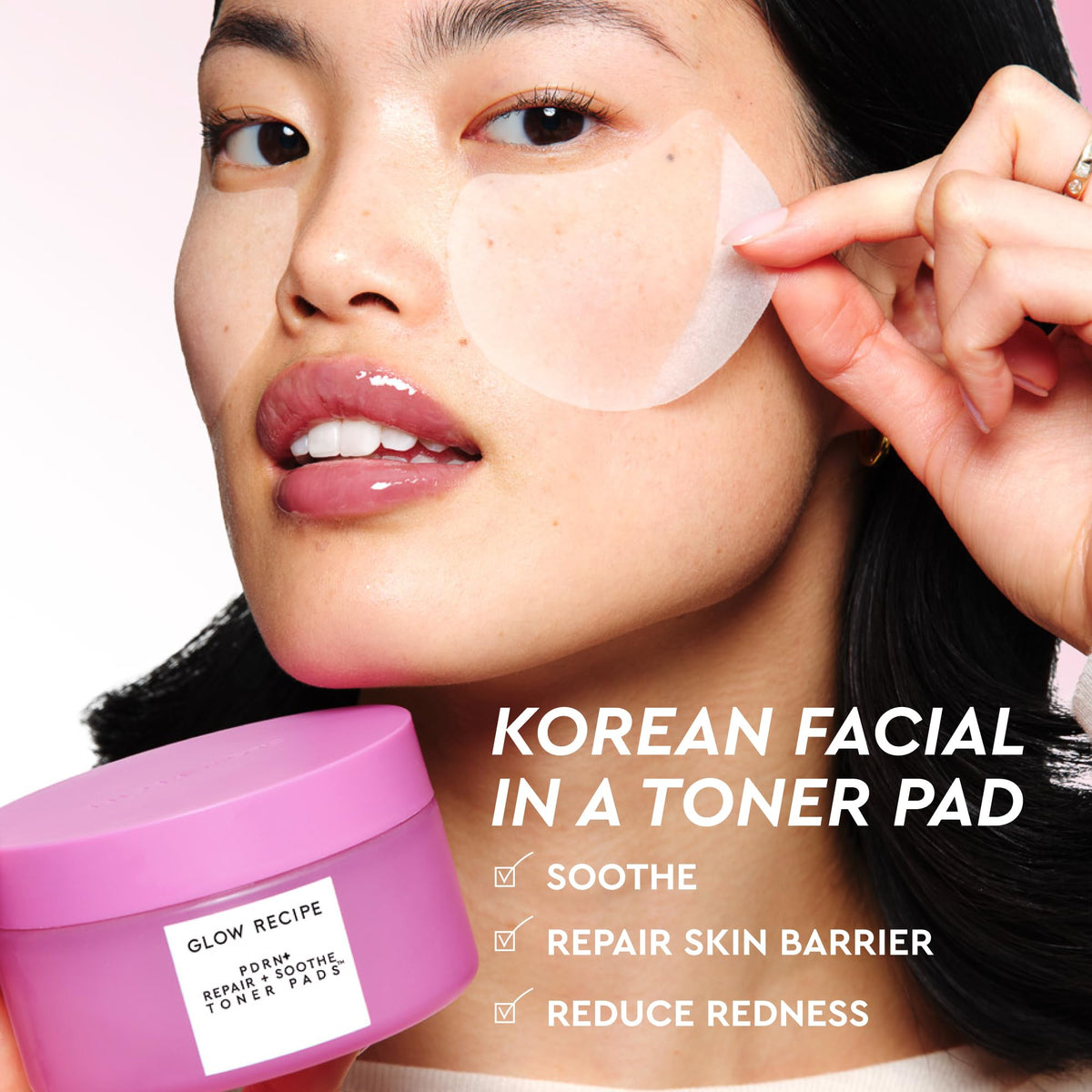 Glow Recipe closeup of ultra-thin pad texture highlighting gentle surface