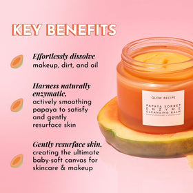 Glow Recipe balm texture swatch melting into oil for easy makeup removal