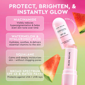 Glow Recipe stick texture close-up showing translucent balmy finish and hydration