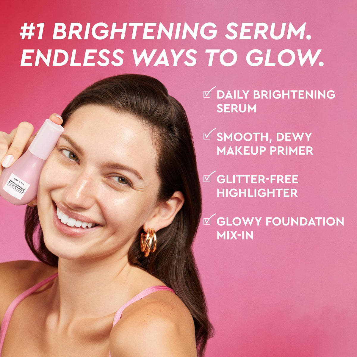 Glow Recipe serum dropped on hand demonstrating hydrating, non-greasy finish