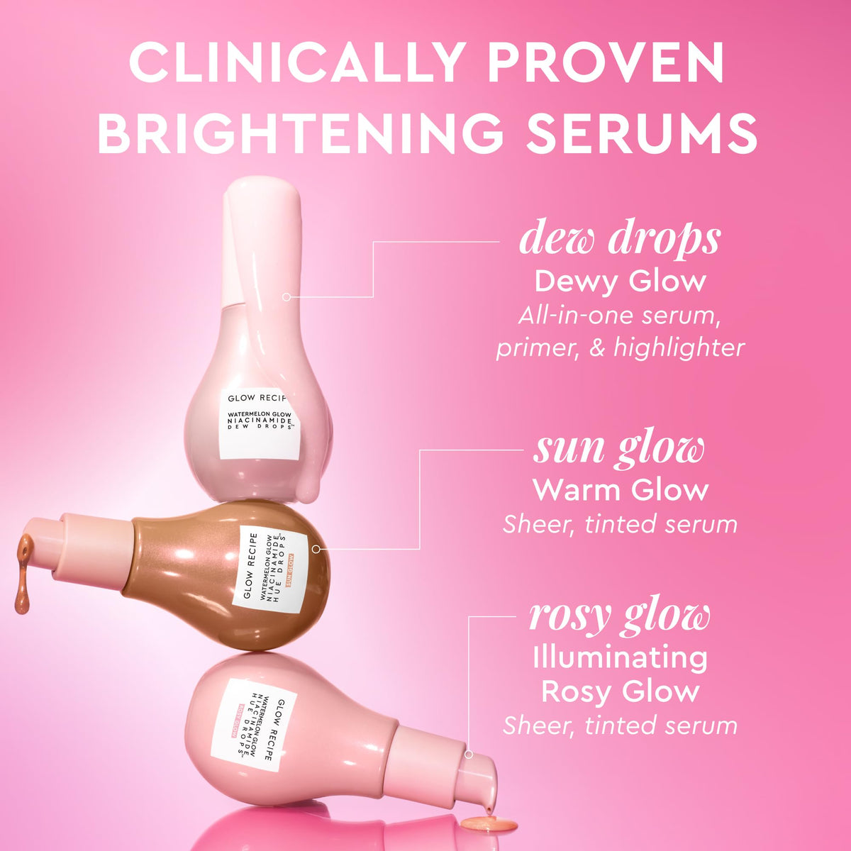 Glow Recipe on bathroom vanity lifestyle scene inspiring daily radiant routine