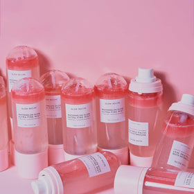 Glow Recipe bottle on vanity evoking daily skincare ritual benefits