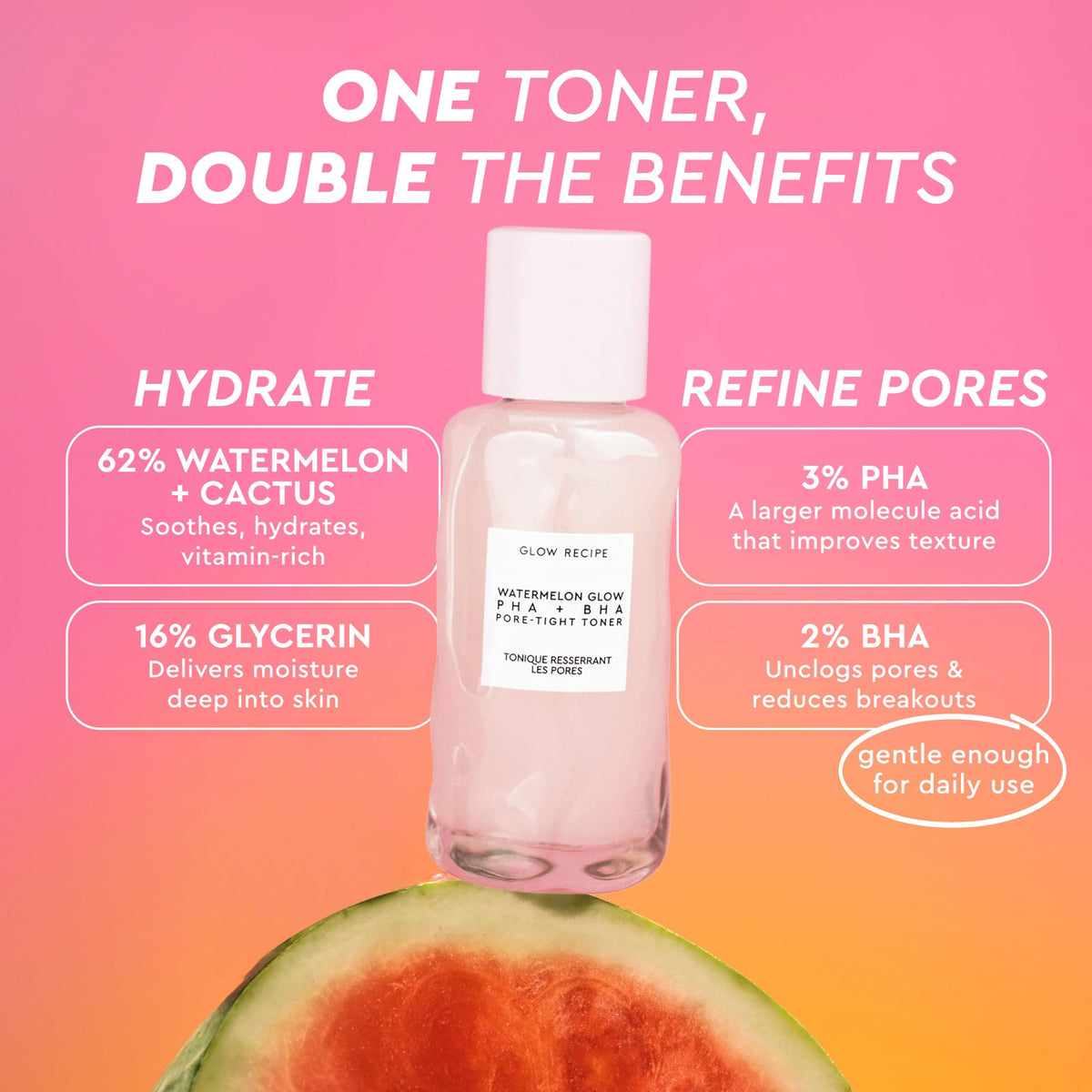 Glow Recipe watermelon extract visual emphasizing hydration benefit