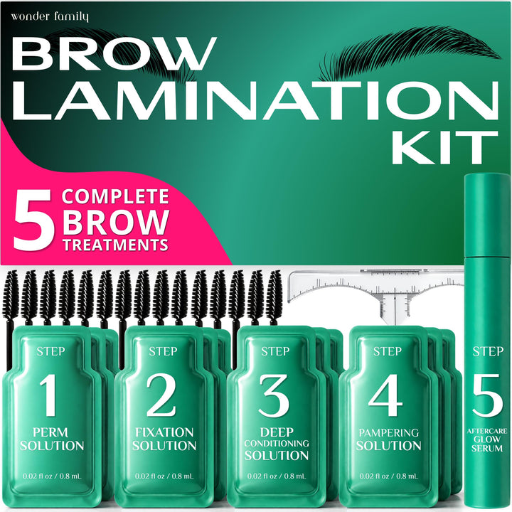 Glow Spell front packaging showing complete brow lamination kit for easy at-home lifts