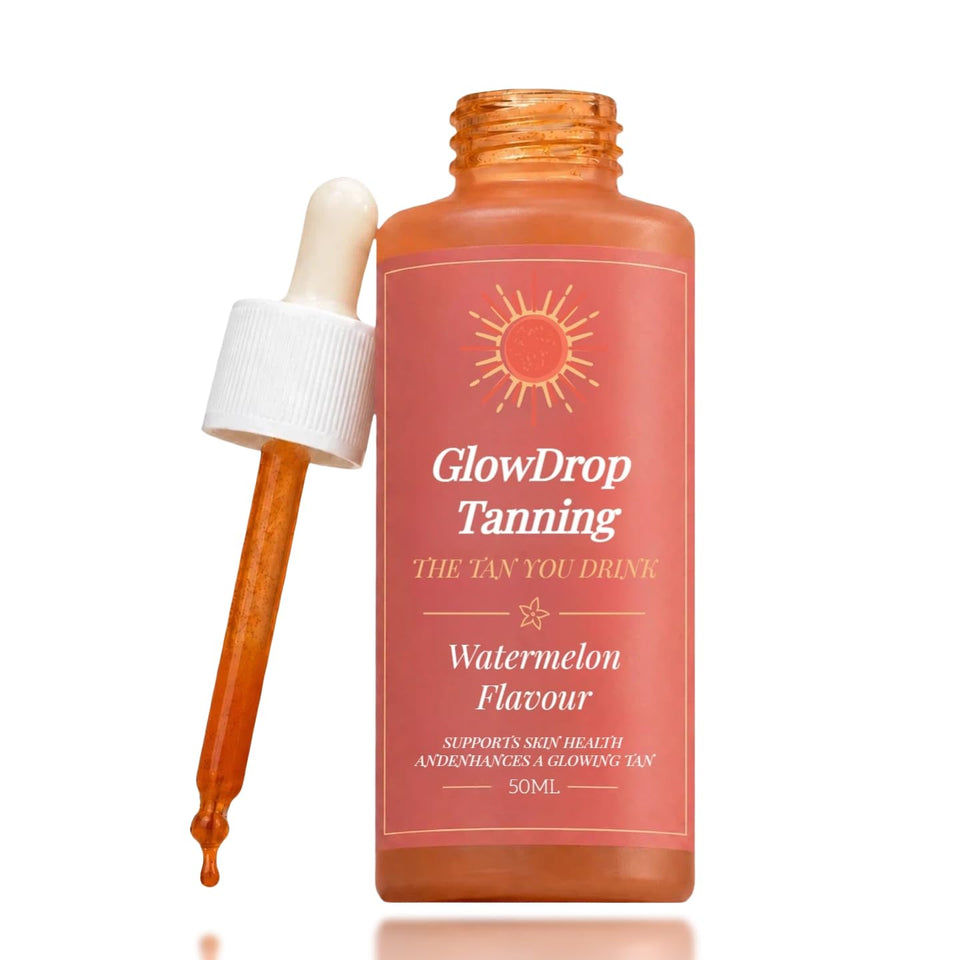 GlowDrop front packaging bottle showing brand and compact 50ml convenience