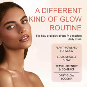 glowdrop label closeup highlighting ingredients and directions for use