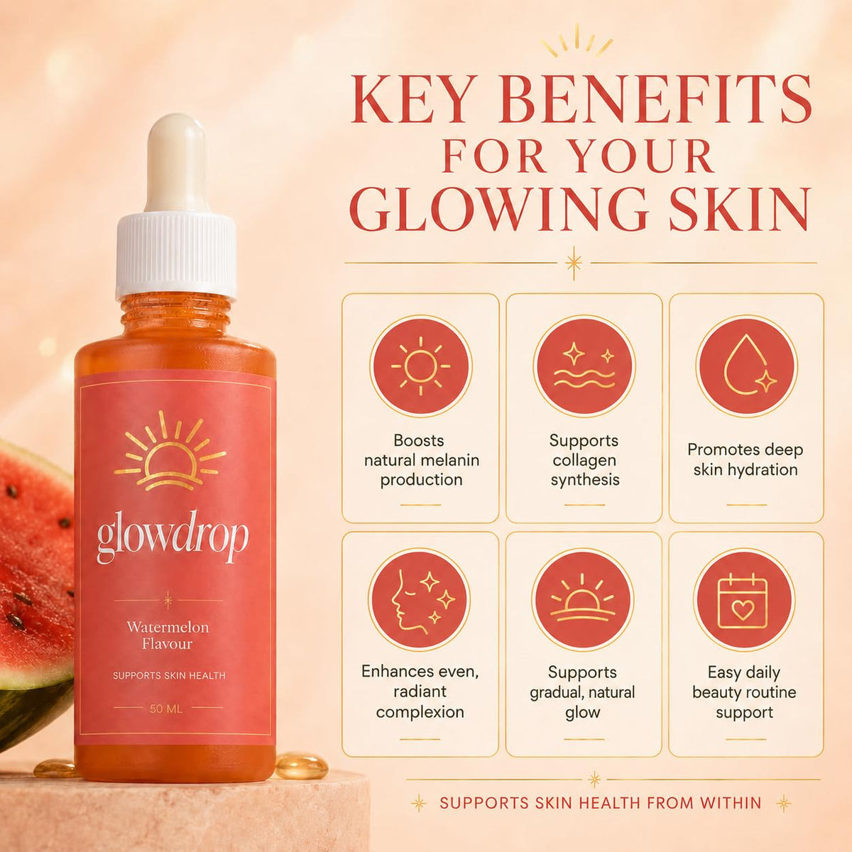 glowdrop mixed with moisturizer demonstrating easy integration into routine benefit
