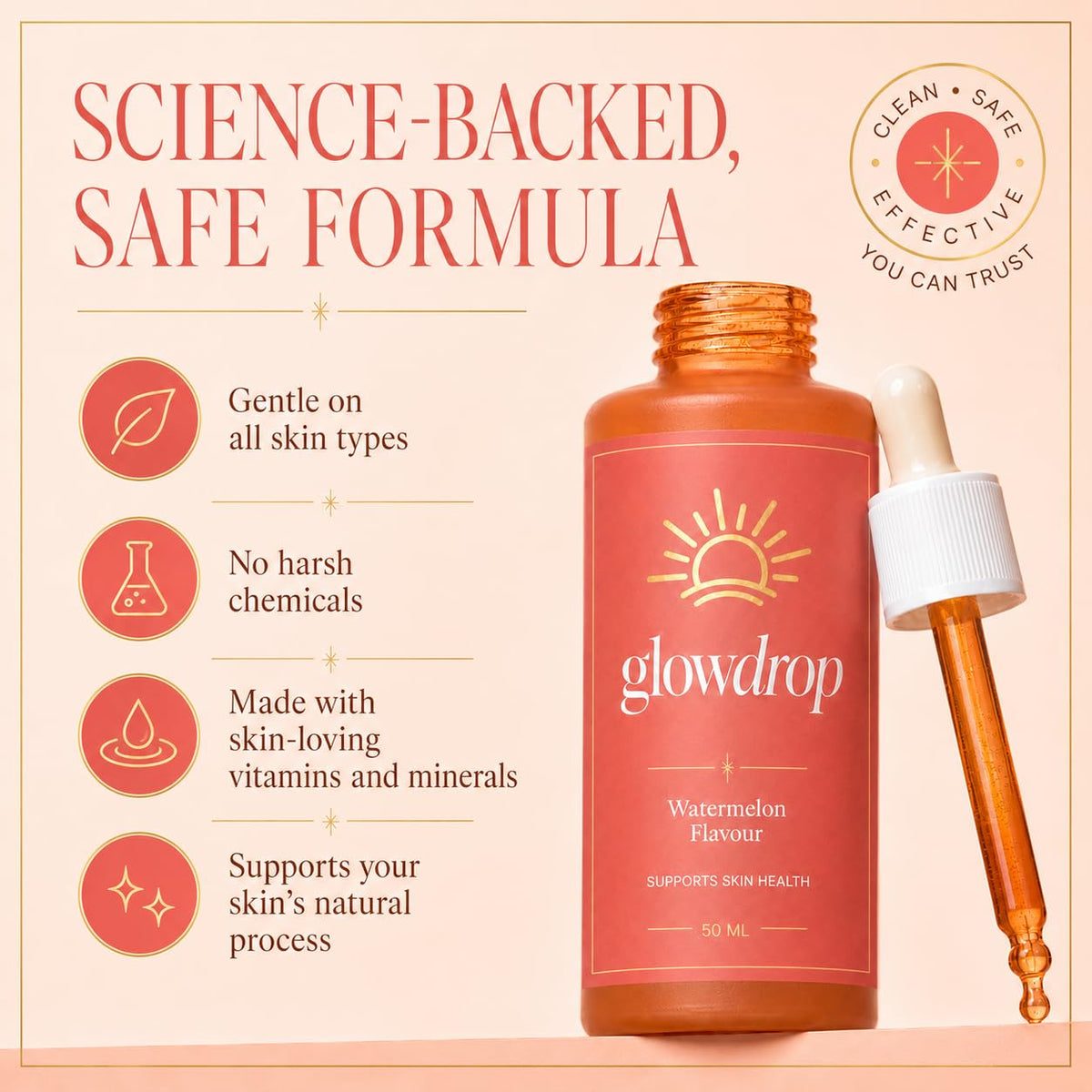 glowdrop on vanity lifestyle scene showing daily-use convenience benefit