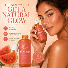glowdrop texture close-up showing lightweight liquid for smooth blending benefit