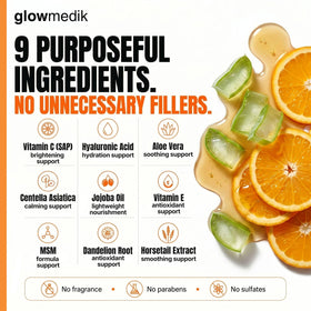 Glowmedik bottle next to ruler showing 30ml and 60ml size comparison