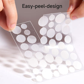 Glowpatch clear patch under makeup showing discreet coverage benefit