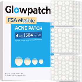 Glowpatch front packaging showing bulk 504-count and FSA eligible benefit