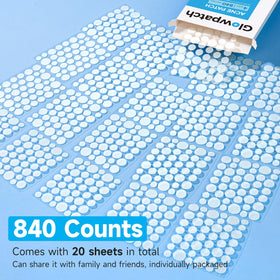 Glowpatch individually wrapped sheet ready to toss in bag and stay hygienic