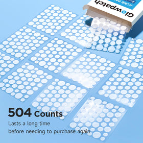 Glowpatch torn sheet close-up showing perforated individual patches for convenience