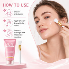 Glowsyme YURI peel-off process on skin illustrating gentle removal and refreshed complexion benefit