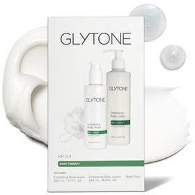GLYTONE front packaging showing kit contents and benefits