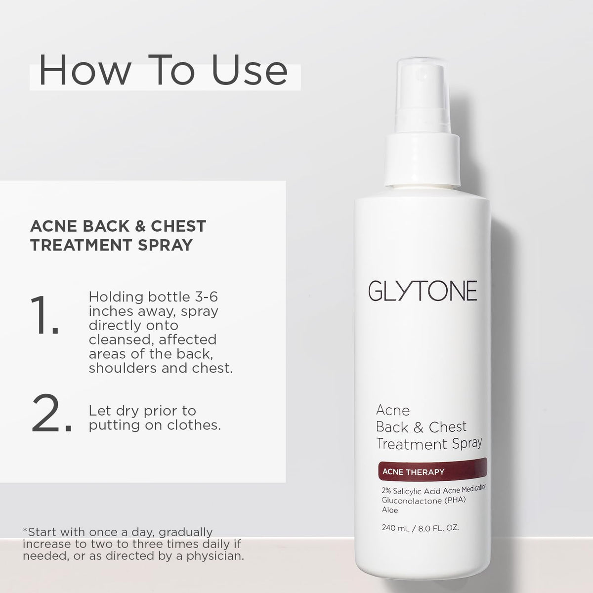 GLYTONE solution texture close-up highlighting quick-dry, non-greasy finish