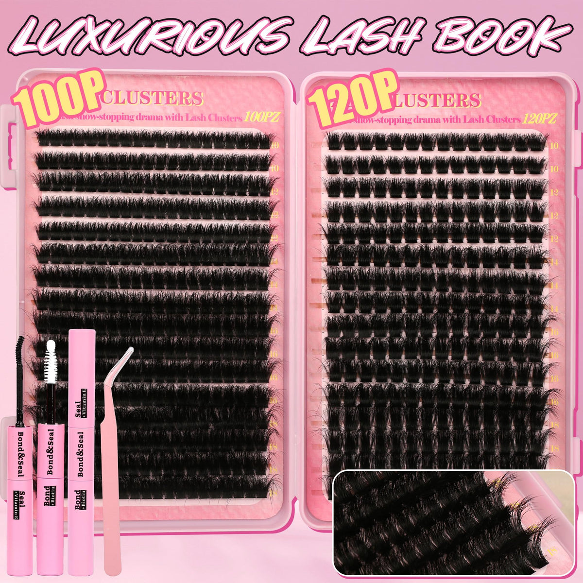 Gmagictobo before and after comparison showing fuller, natural-looking lashes