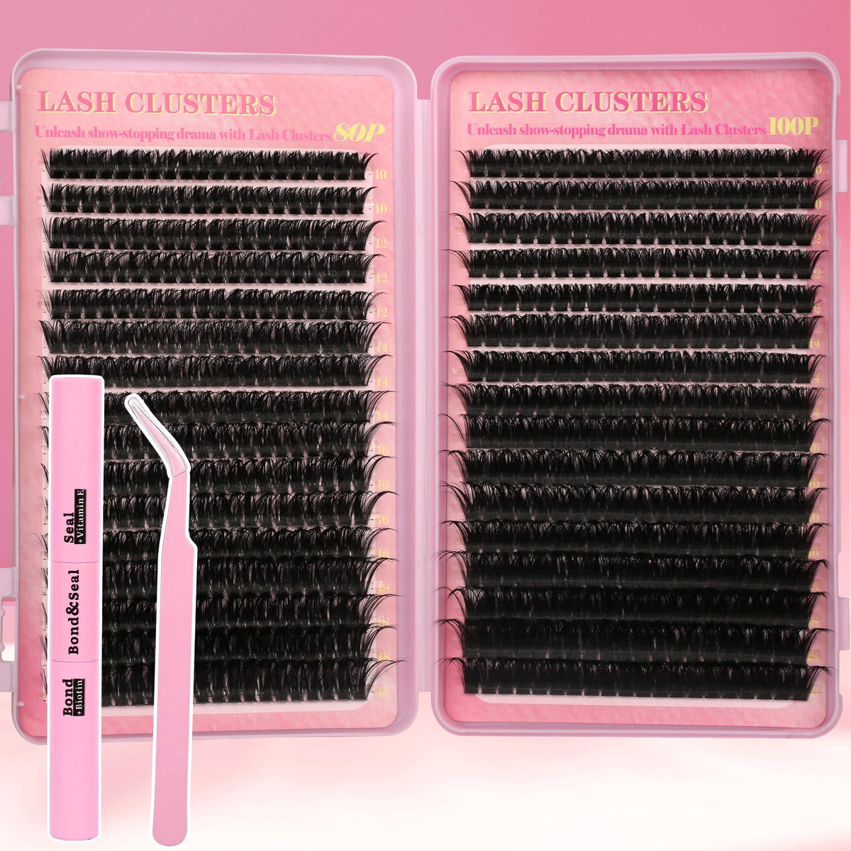 Gmagictobo front packaging showing full lash cluster kit for easy DIY