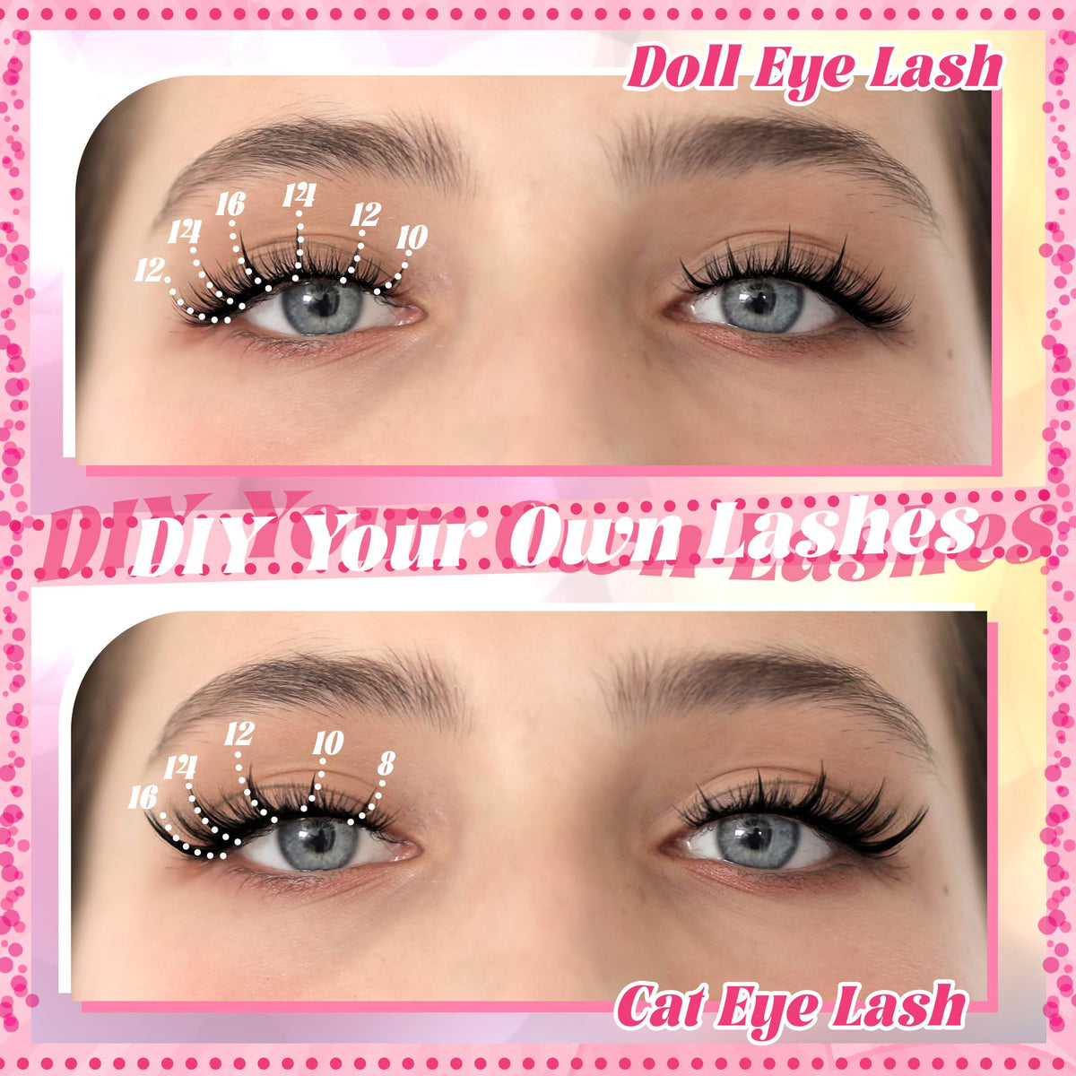 Gmagictobo lash clusters being applied for easy DIY salon results