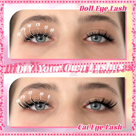 Gmagictobo lash clusters being applied for easy DIY salon results