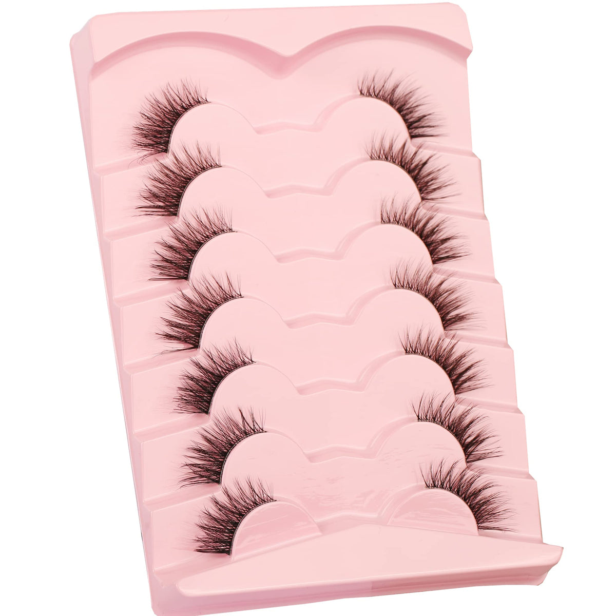 Gmagictobo lashes on vanity next to makeup illustrating everyday styling