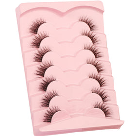 Gmagictobo lashes on vanity next to makeup illustrating everyday styling