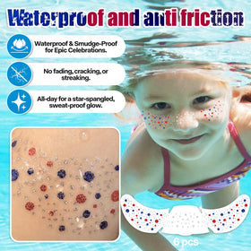 Go Ho adult styled for festival with waterproof glitter freckles for long wear