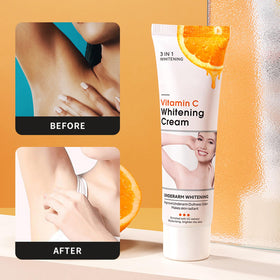 Applying Go Ho to underarm area to reduce dark patches and hydrate
