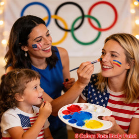 Go Ho facial flag design in use at game day showing team spirit and waterproof performance