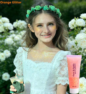 Go Ho hair strands with gel applied showing vibrant orange highlights benefit