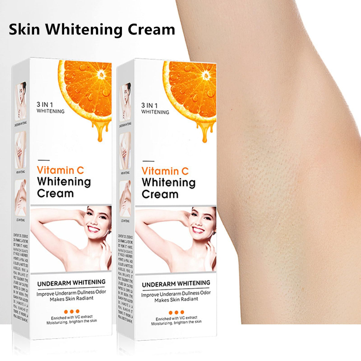 Key ingredients panel for Go Ho highlighting vitamin C and botanical extracts