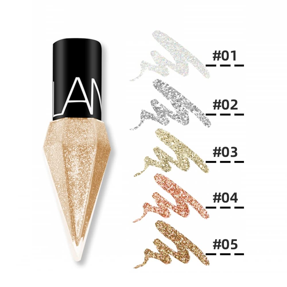 Go Ho model at a party wearing glitter liner for long-lasting evening sparkle