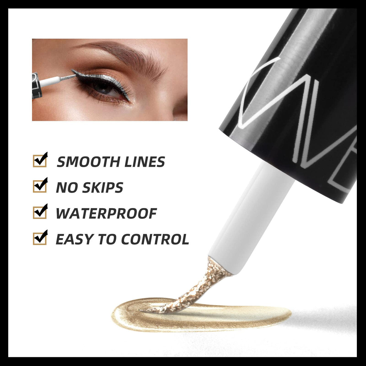 Go Ho open cap showing pen tip and metallic shimmer texture for smooth strokes