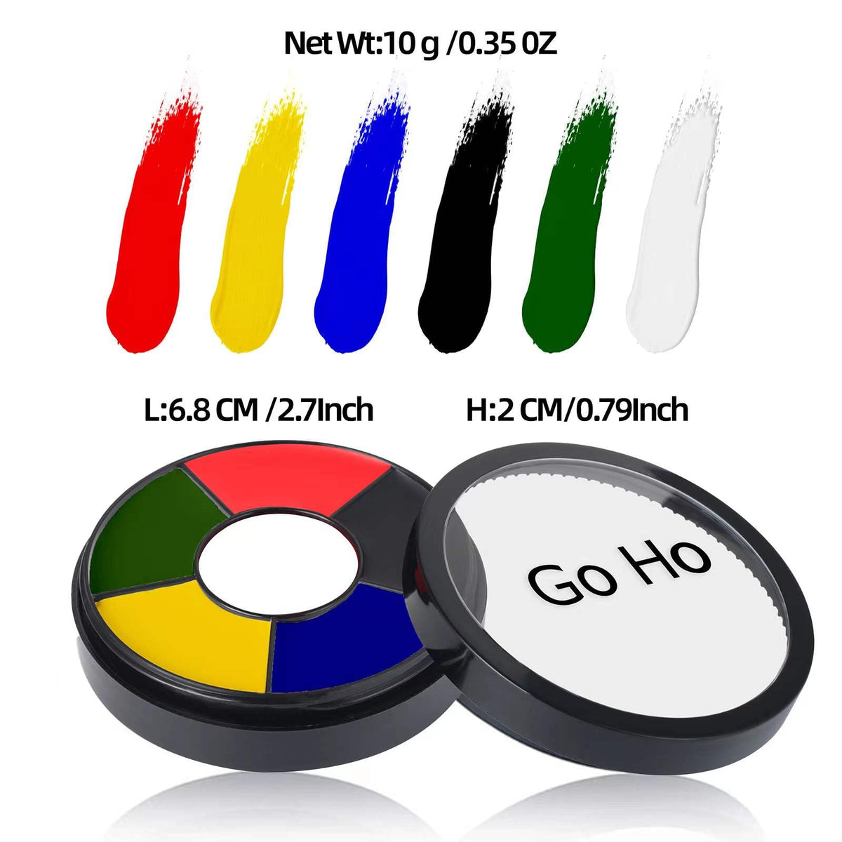 Go Ho side view with hand for scale showing compact, pocketable makeup palette