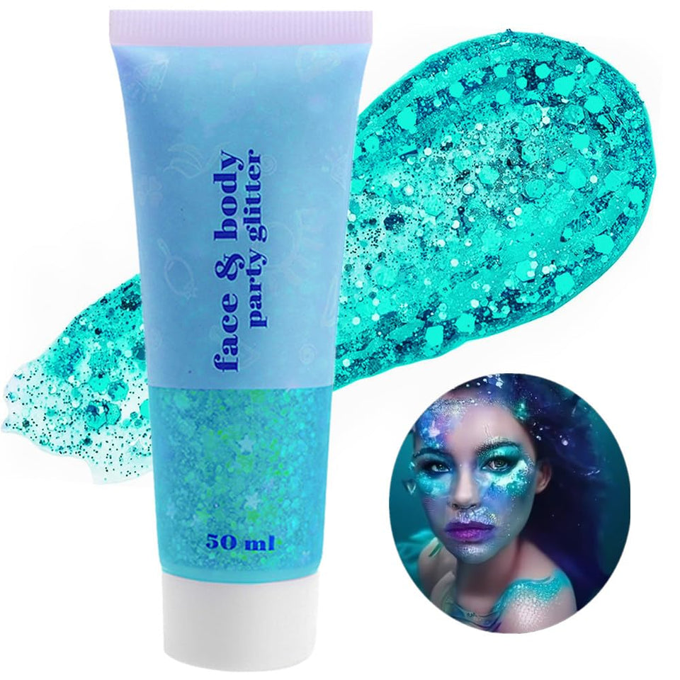 Go Ho front packaging showing teal glitter gel and brand identity for clear product choice