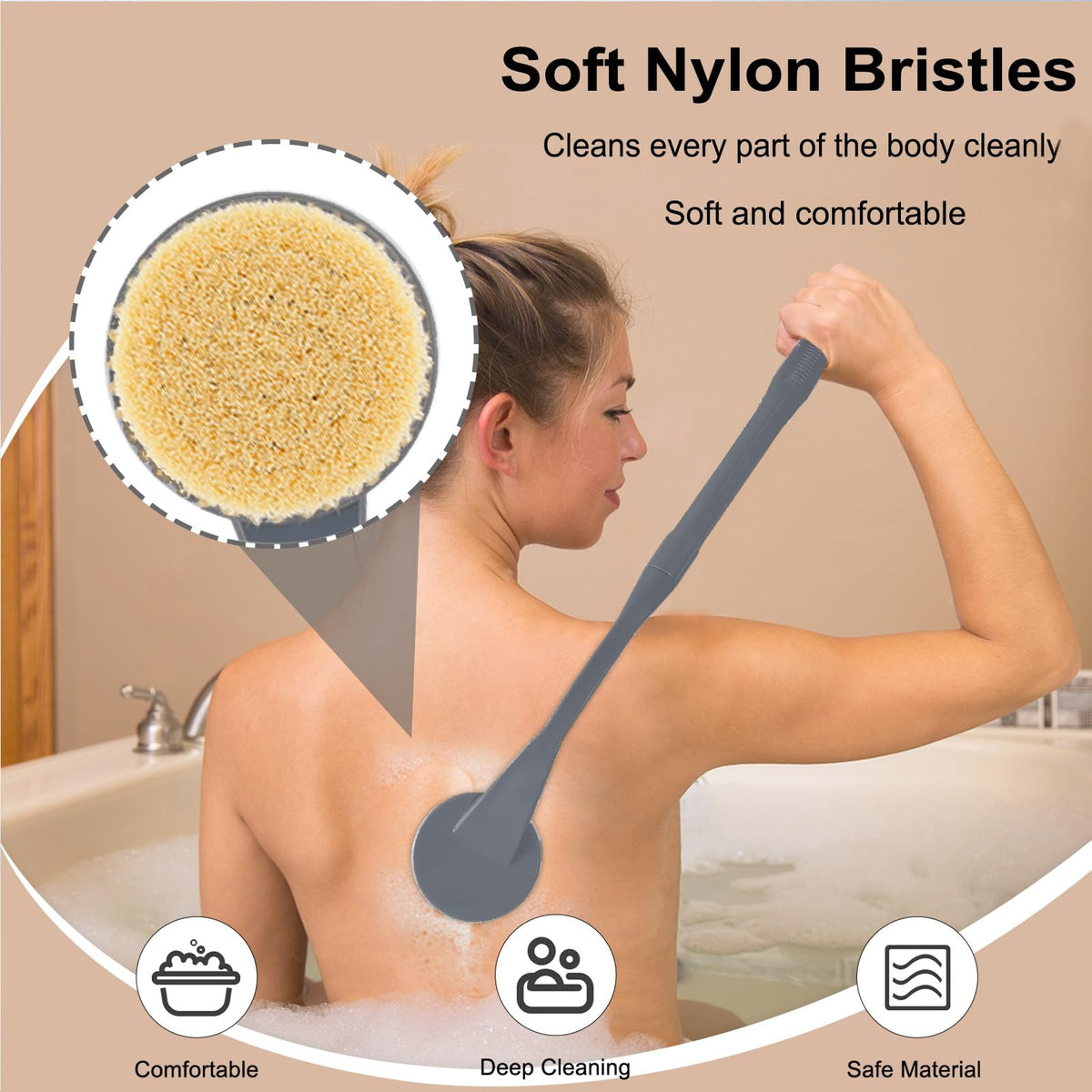 Gobetili bristles texture close-up for effective gentle exfoliation