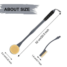 Gobetili brush in shower demonstrating back reach and convenience