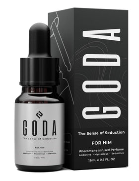 GODA front bottle showing citrus and lavender scent for confident presence