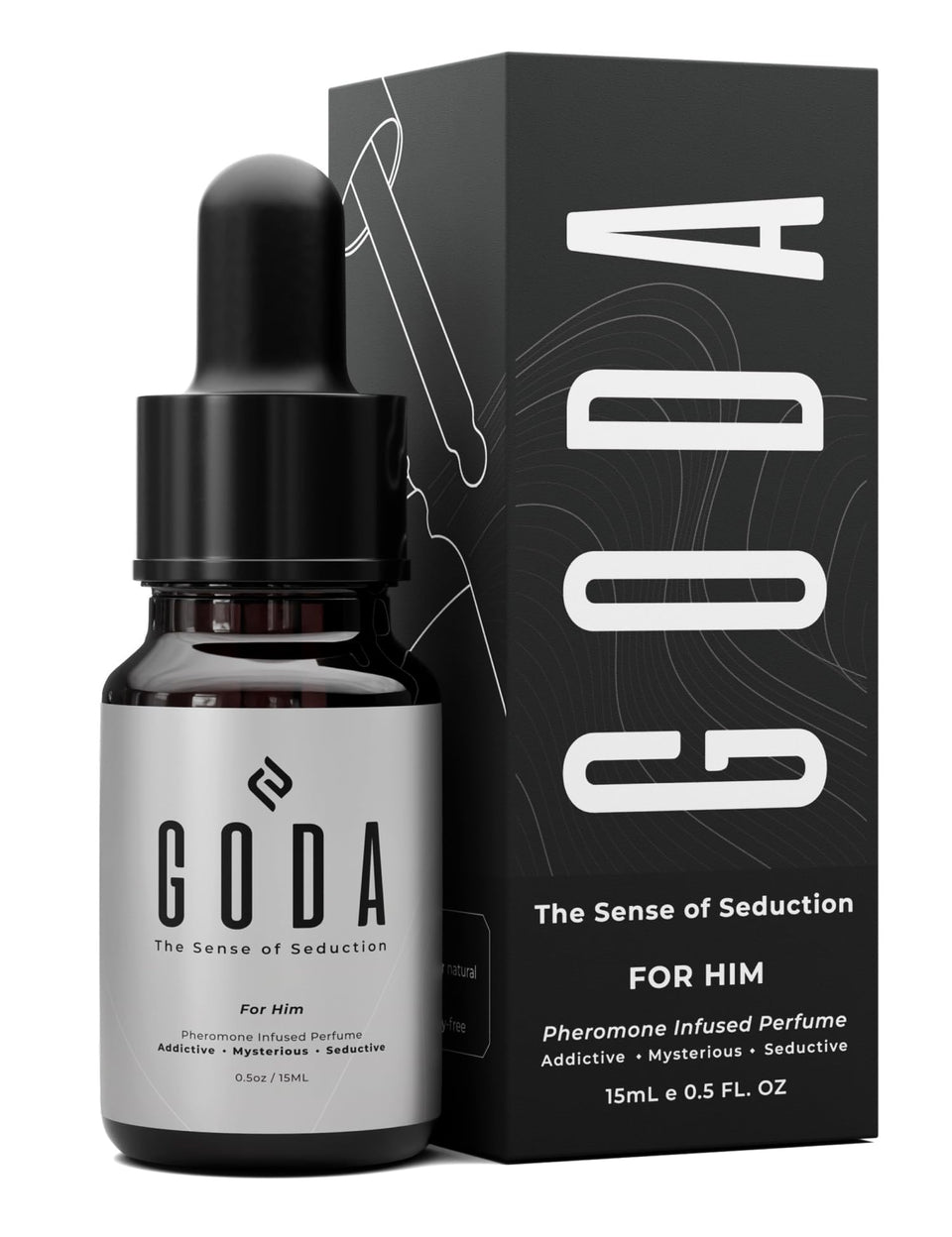 GODA front bottle showing citrus and lavender scent for confident presence