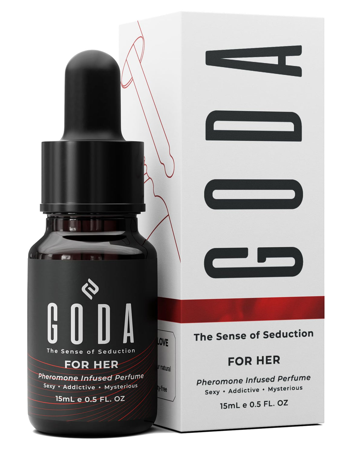 GODA front view 15ml bottle showing compact travel-ready design