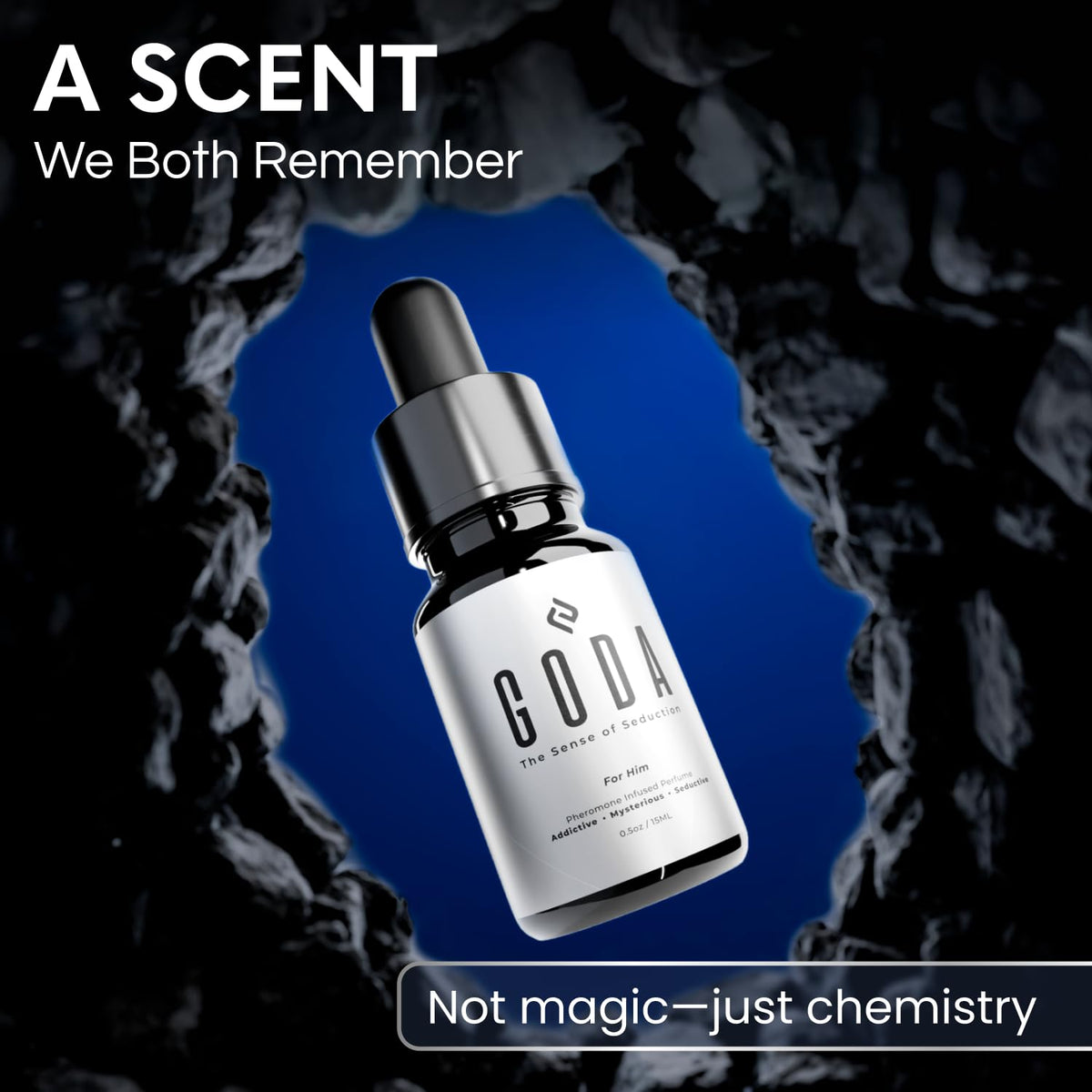 GODA 15ml bottle in travel kit showing compact convenience and portability